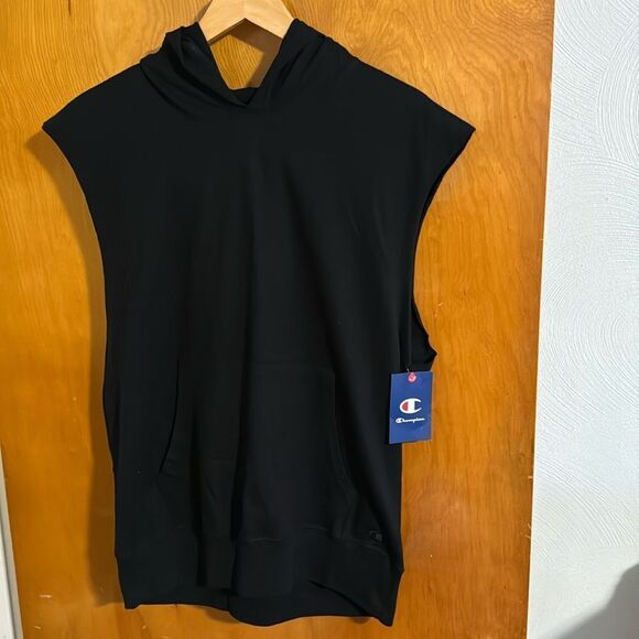 Champion Hoodie Mens Small Black Sleeveless - Picture 1 of 3